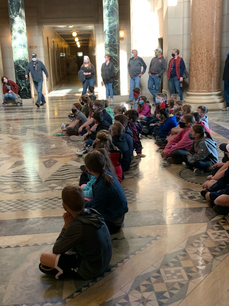 The 4th graders learned about the process of building the Capitol